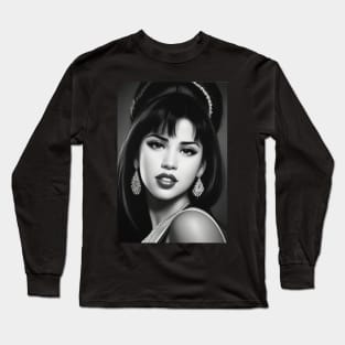 Womens Music Gift Love Selena Long Sleeve T-Shirt